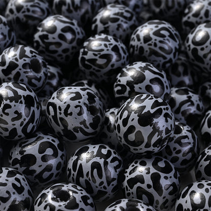 Leopard Print Wooden Spacer Beads