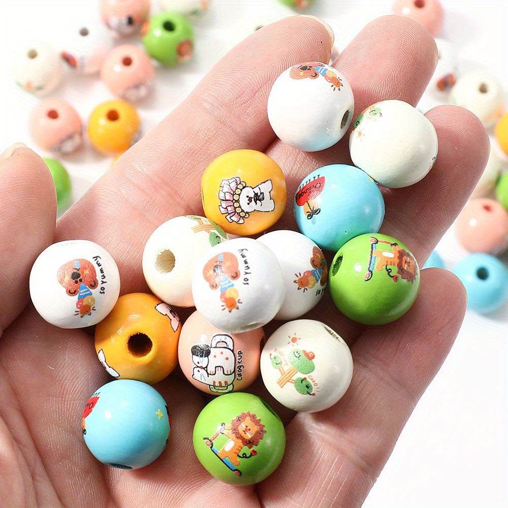 Mixed Round Wooden Beads