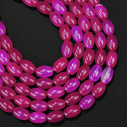 32pcs/strand 8x12mm Natural Agate Rice Shaped Beads