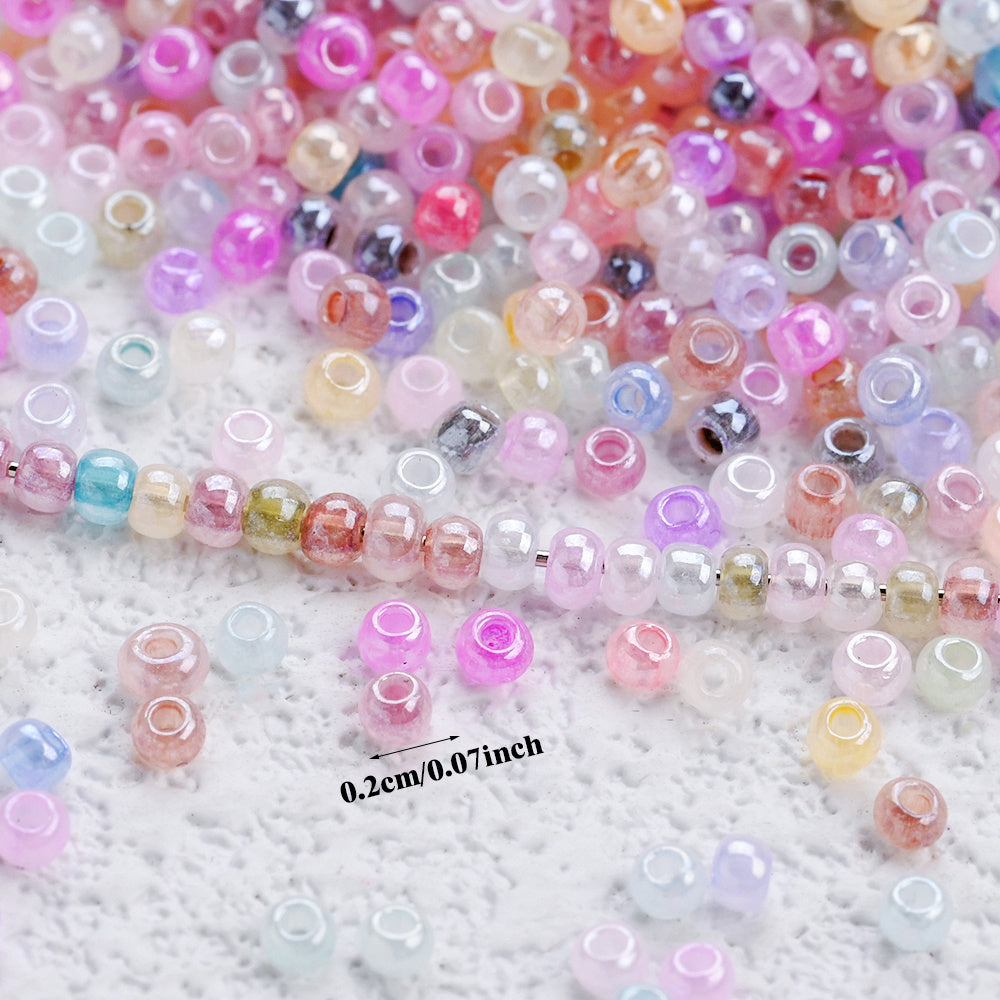 1000pcs 2mm Random Color Glass Seed Beads
