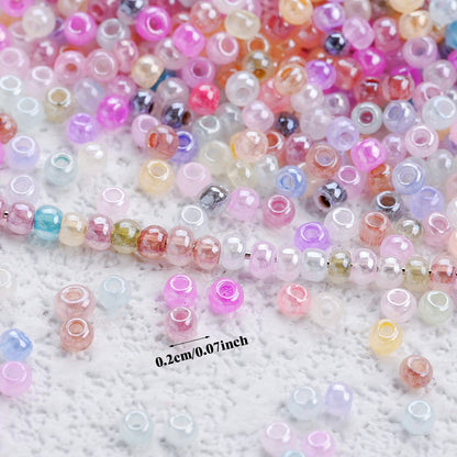 1000pcs 2mm Random Color Glass Seed Beads