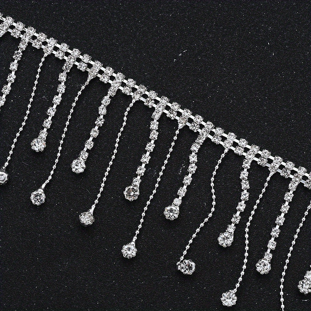 Rhinestone Tassel Chain