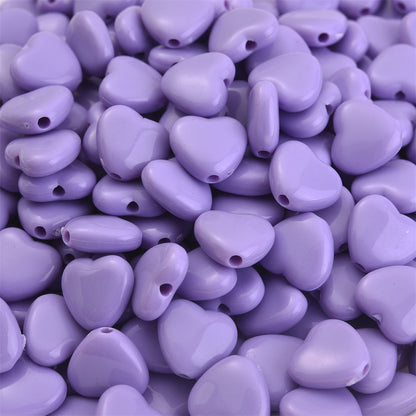 Acrylic Love Heart Beads