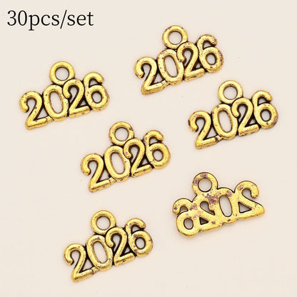 Vintage Number Letter Metal Charms