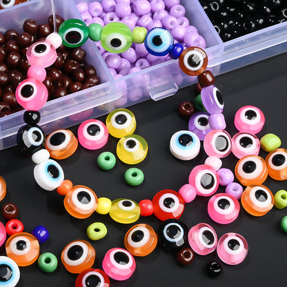 1 Box 24-Grid Evil Eye DIY Jewelry Making Bead Kit