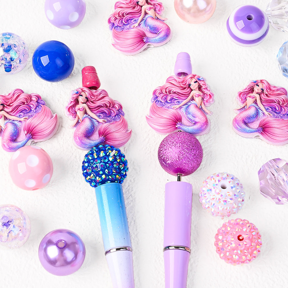 25pcs/set Mermaid Princess Acrylic Beads Set