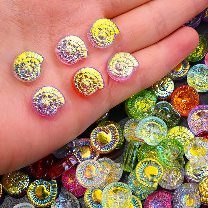 AB Conch Glass Beads