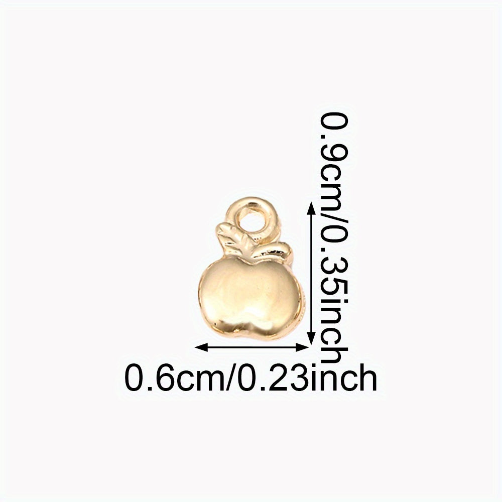 200pcs CCB Golden Apple Pendant Beads