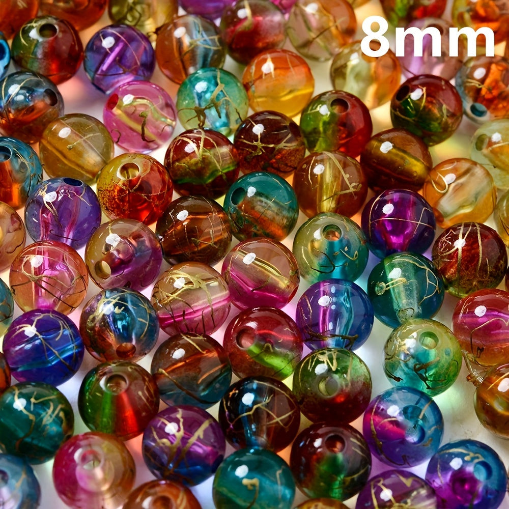 Rainbow Gradient Acrylic Beads