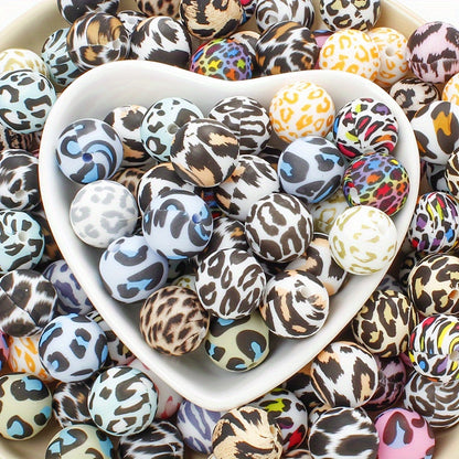 Watermark Leopard Silicone Beads
