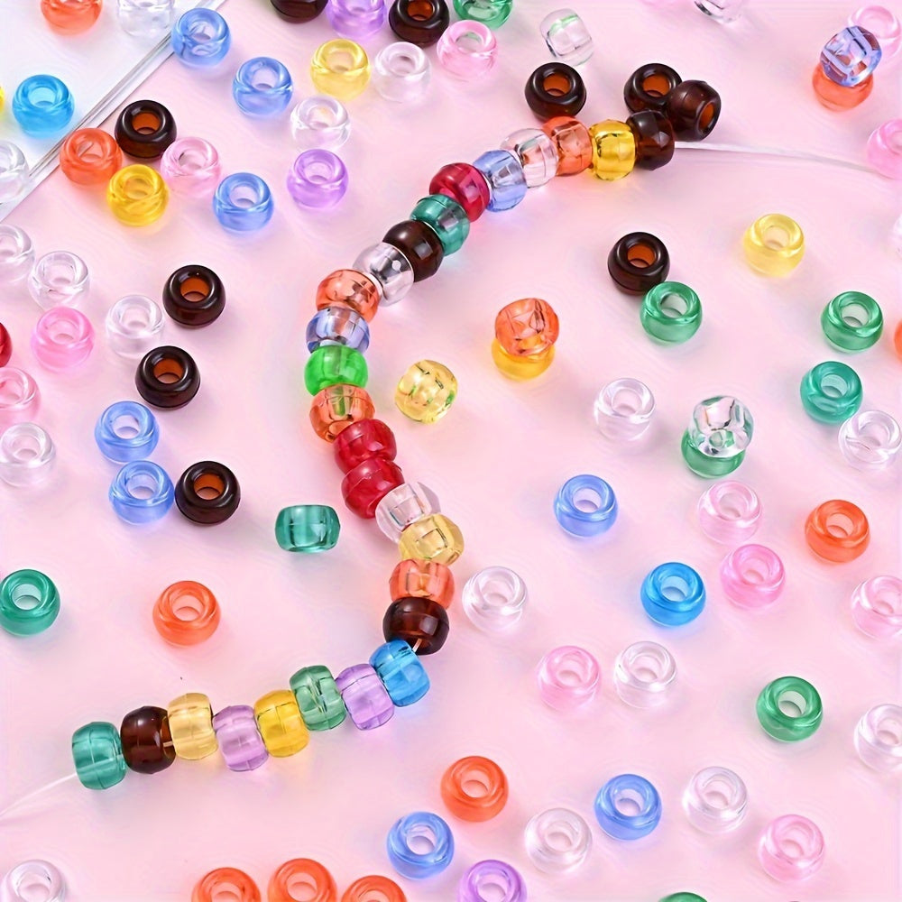 Transparent Colorful Pony Beads