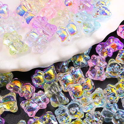 Transparent AB Bear Glass Beads