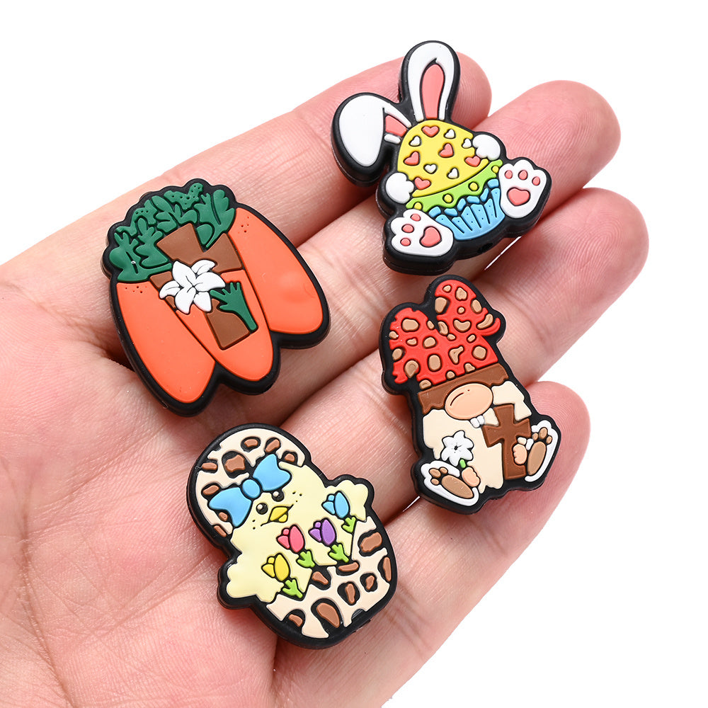 Multicolor Rabbit Silicone Beads