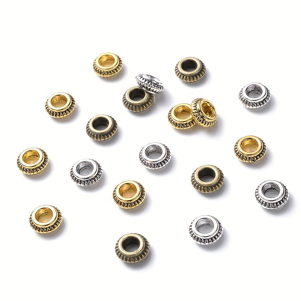 Antique Gold Wheel Metal Spacer Beads