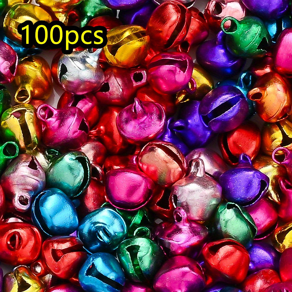 100pcs/set 8mm Christmas Jingle Bells Beads