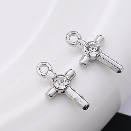Rhinestone Cross Pendant Charms
