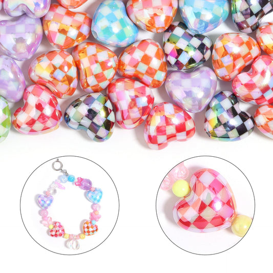 18/20pcs Randomly Mixed Acrylic Focal Bowknot Beads