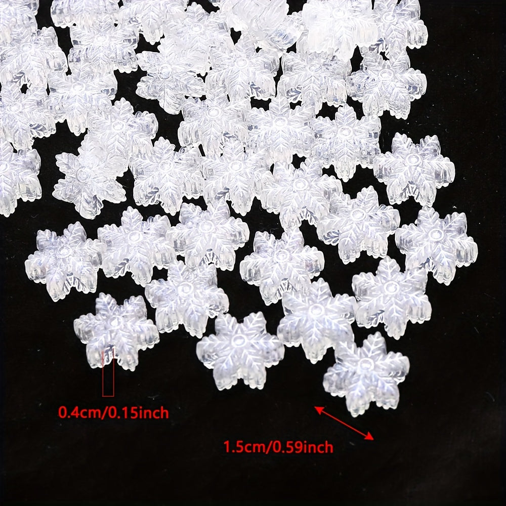 Ice Snowflake Acrylic Beads