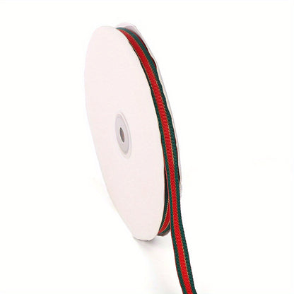 50 Yards/Roll 10 mm Christmas Plaid Satin Ribbon