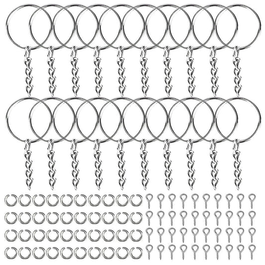 120/250-Piece DIY Keychain Making Supplies Set