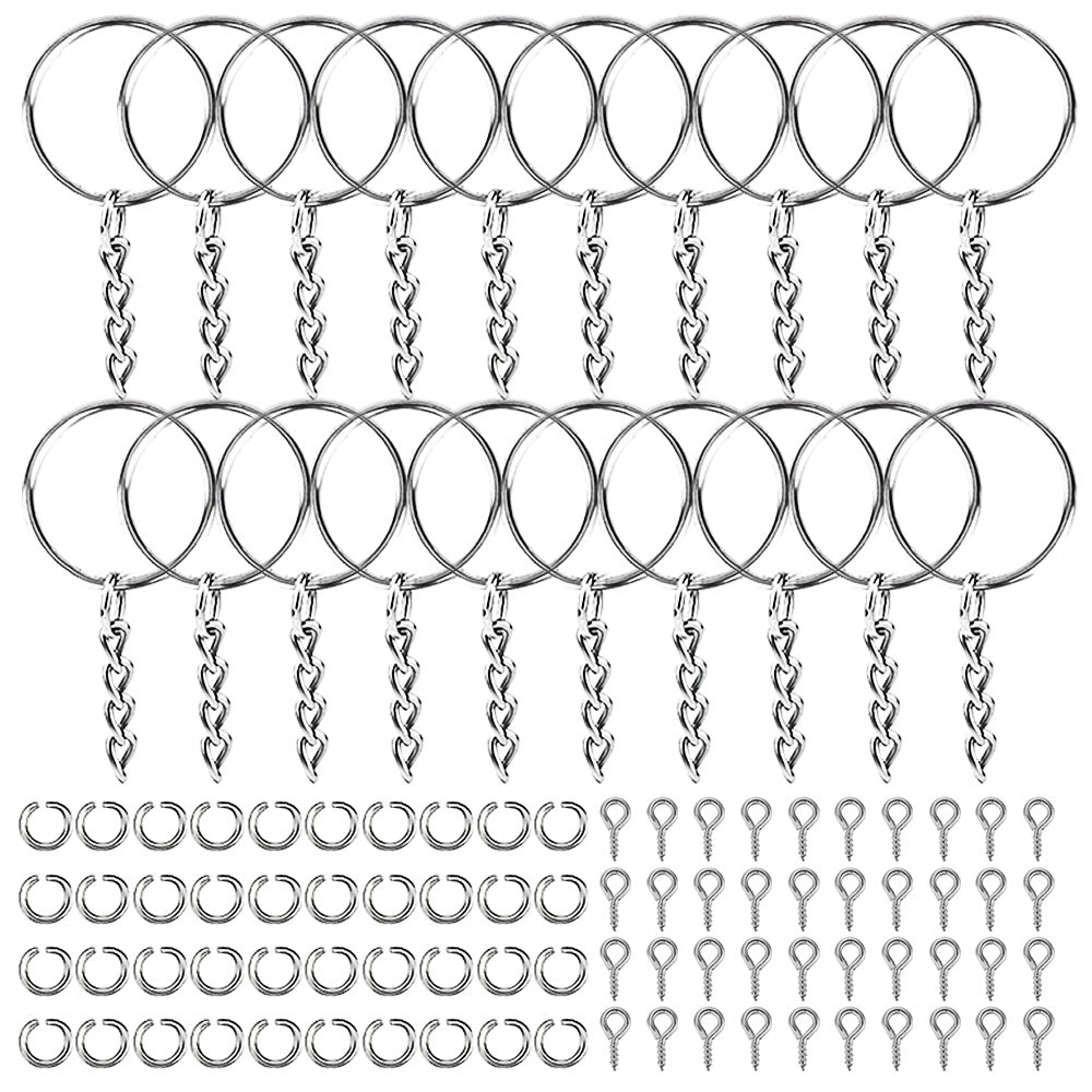 120/250-Piece DIY Keychain Making Supplies Set