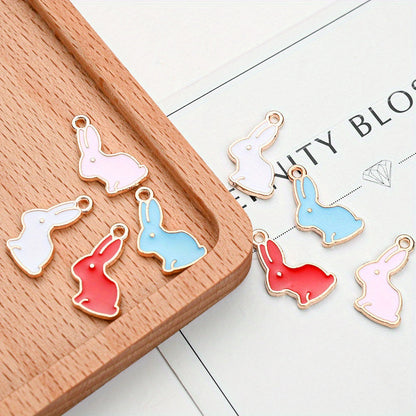 Easter Enamel Rabbit Pendants
