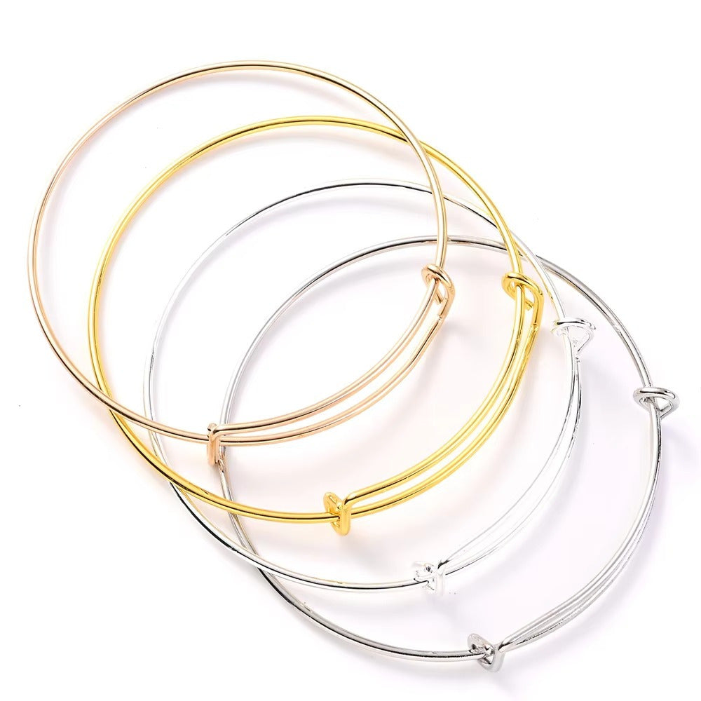 Adjustable Alloy Bangle Bracelets