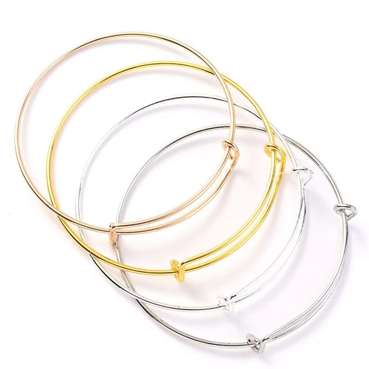 Adjustable Alloy Bangle Bracelets