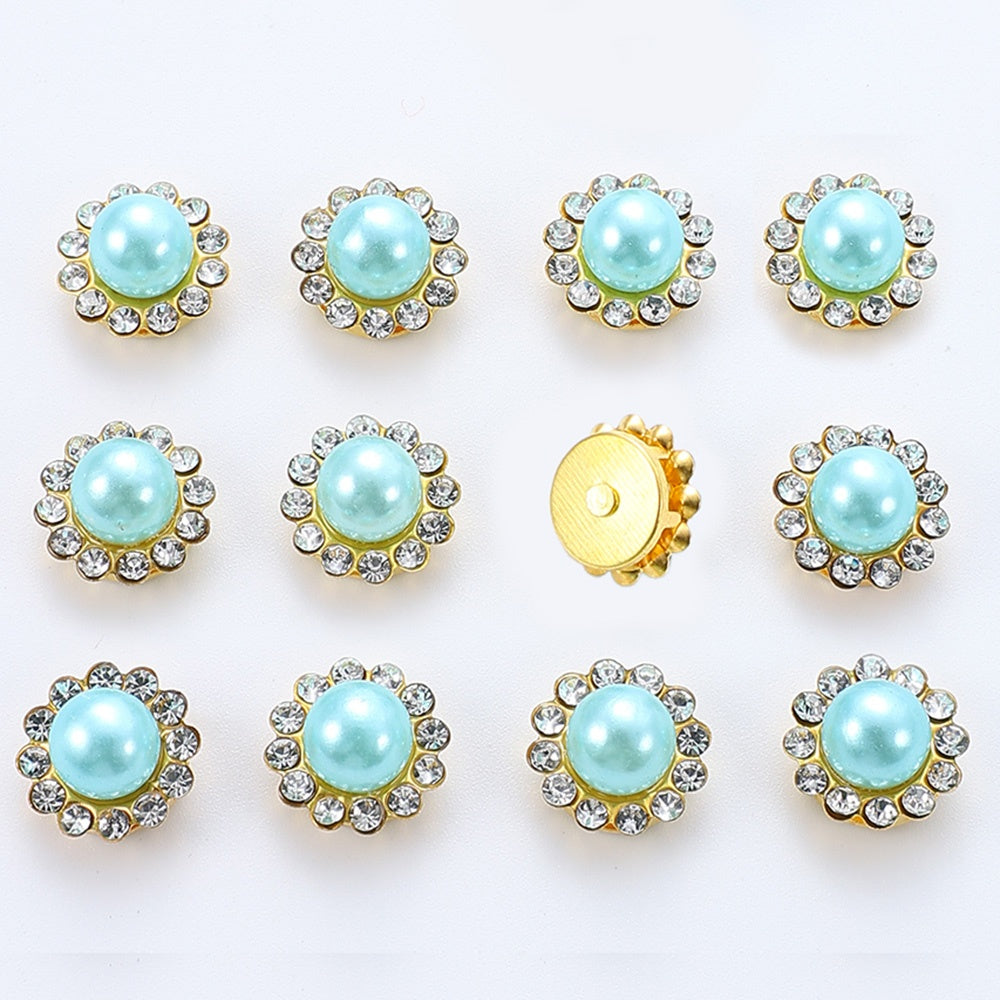 Flower Rhinestone Pearl Cabochons
