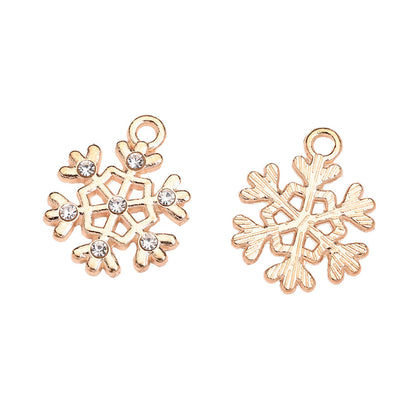 Christmas Rhinestone Snowflake Pendant Charms