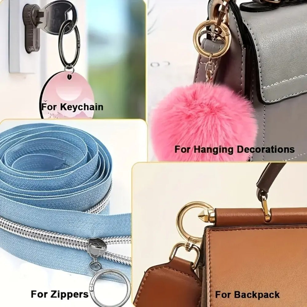 Round Circle Buckle Keychain Hooks