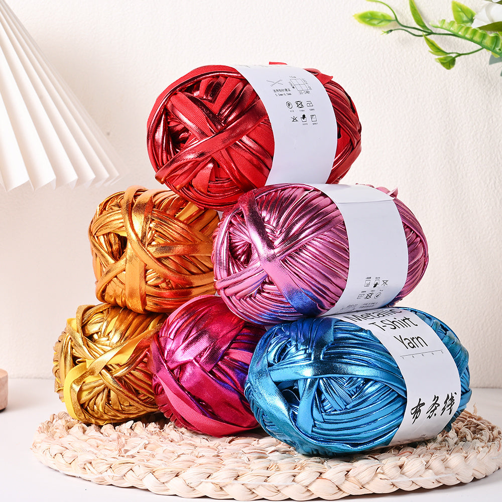 1PC 100g Metallic T-Shirt Yarn