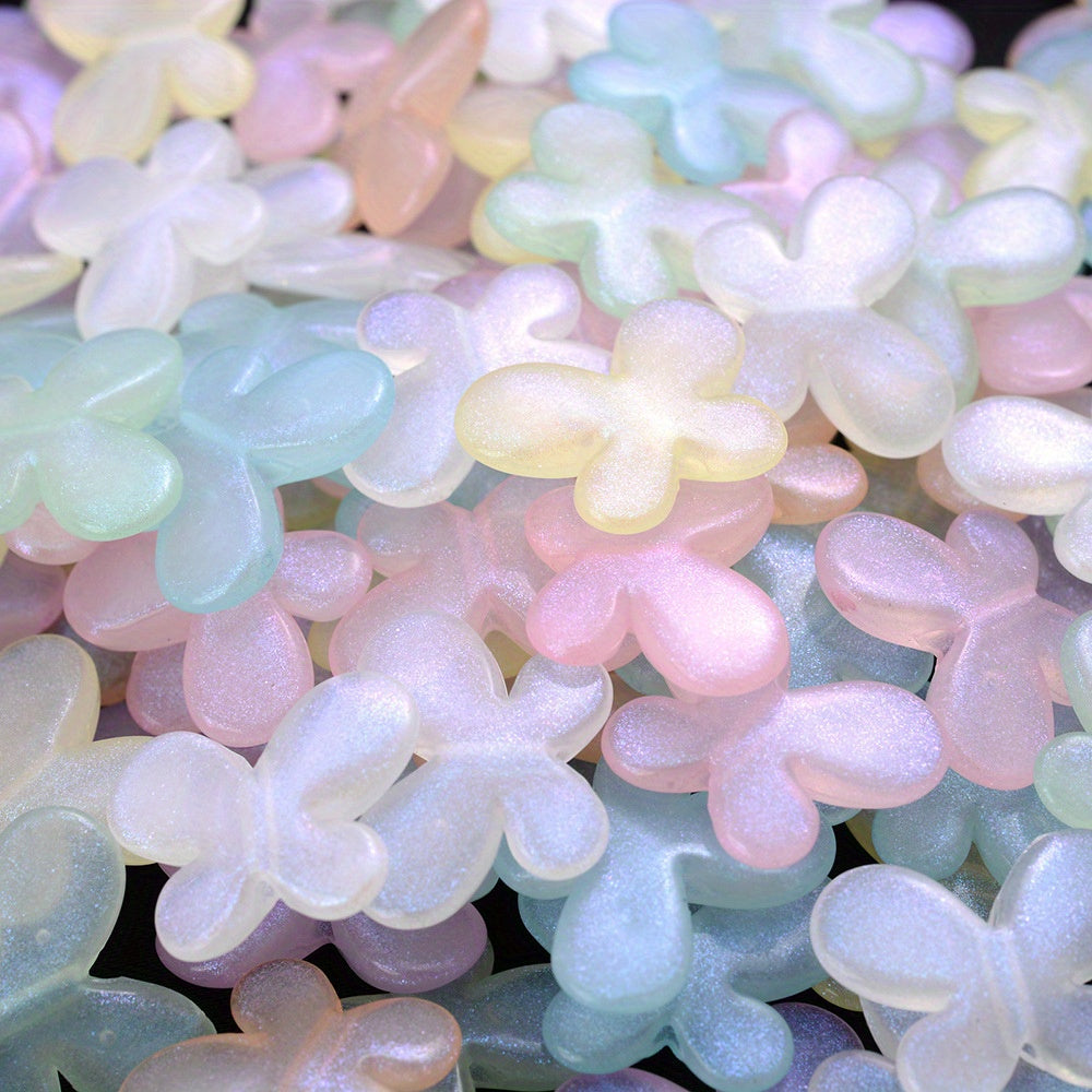 Glitter Acrylic Spacer Beads