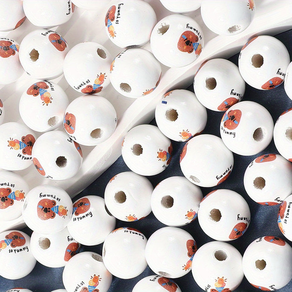 Mixed Round Wooden Beads