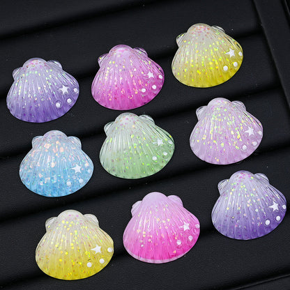 Star Dot Shell Resin Patch Beads