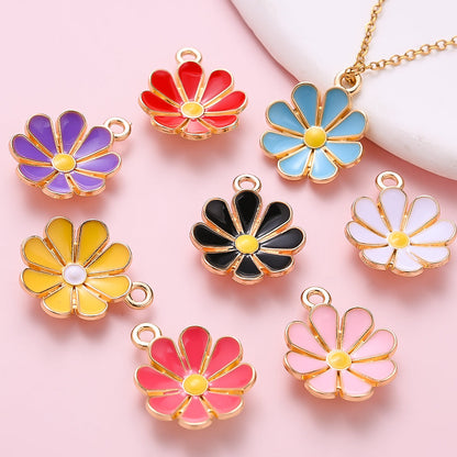 Colorful Daisy Flower Pendant Charms