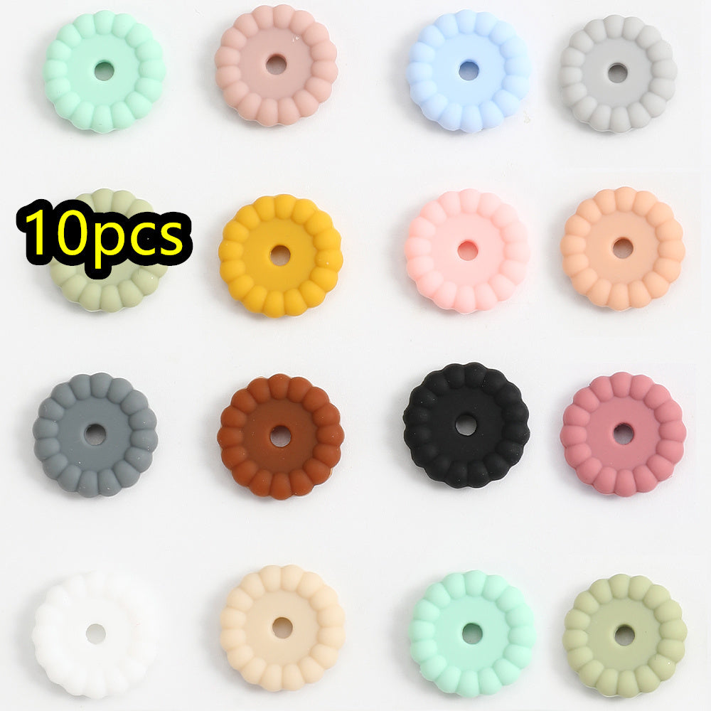 10pcs/set 12/15mm Round Silicone Beads