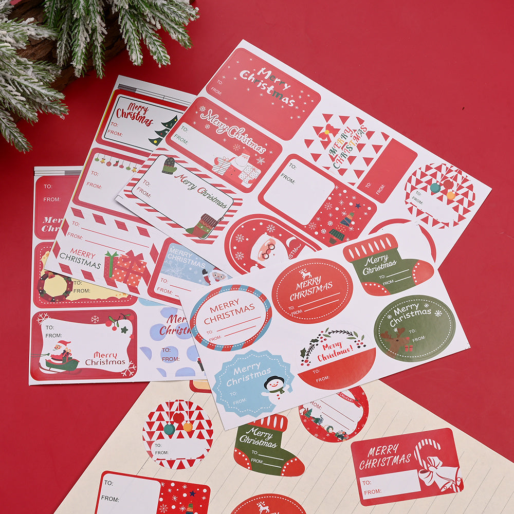 Merry Christmas Rectangular Stickers