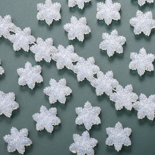 Ice Snowflake Acrylic Beads