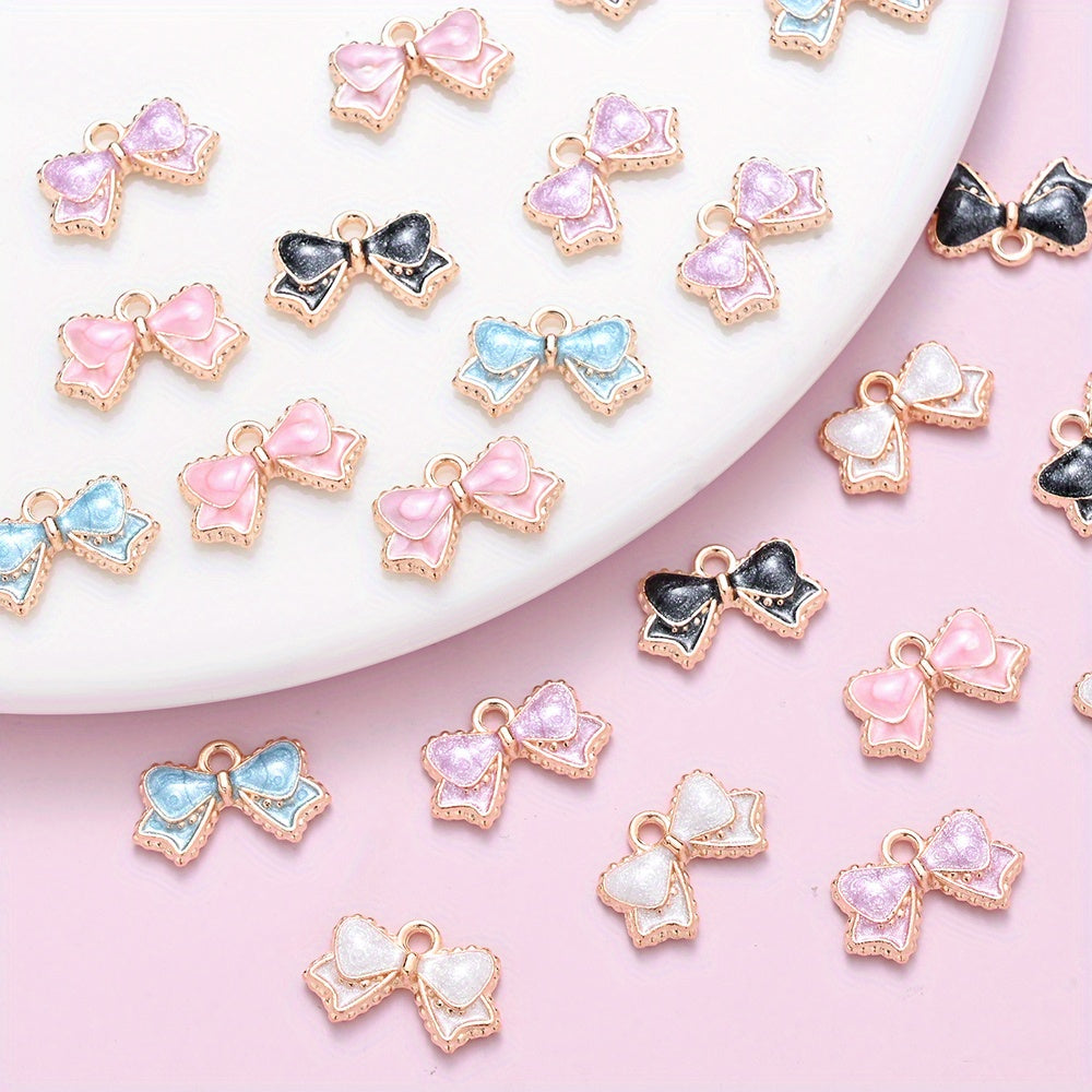 Bow-Tie Enamel Metal Charms