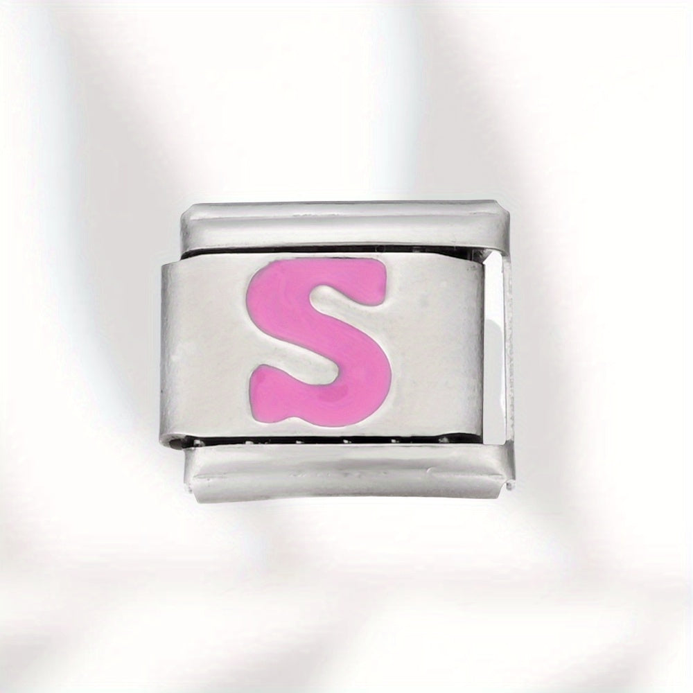Colorful Stainless Steel Letter Bead
