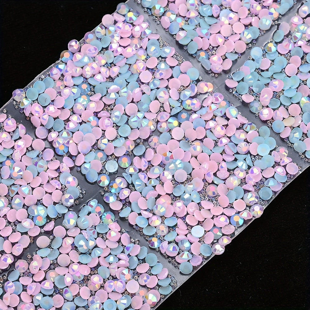 12PCS 4×3cm Self-Adhesive Resin Rhinestone Embellishment Strips