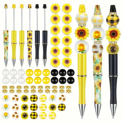 76pcs Sunflower Shape Bead Set
