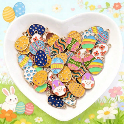 Easter Egg Alloy Pendants