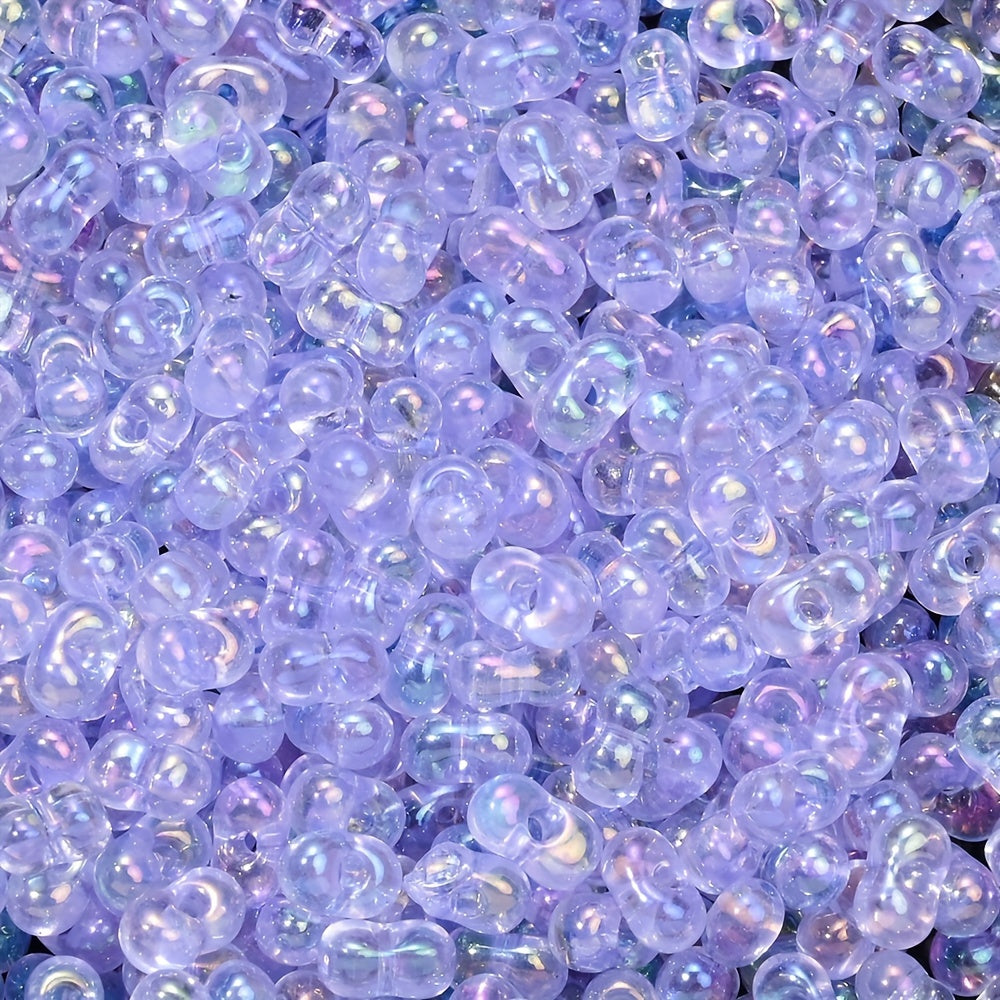 Rainbow Glass Rice Spacer Beads