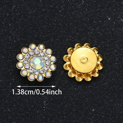 50pcs 13.8mm Crystal Claw Rhinestone Flatback Cabochons