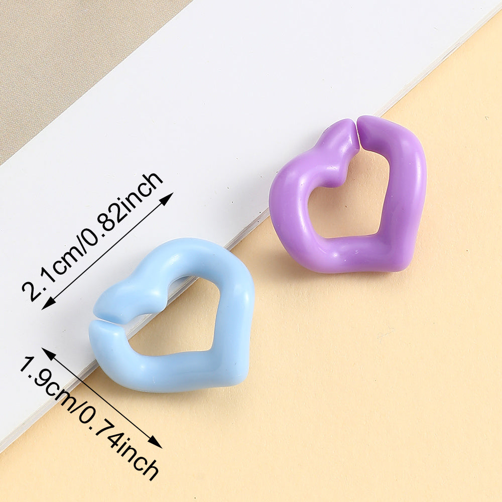 Heart Acrylic Linking Rings
