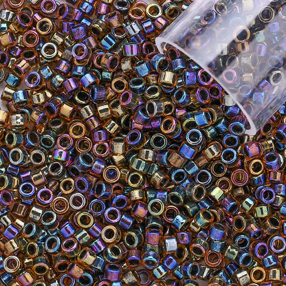 10g/bag 2.5mm Fantasy Dyed Core Triangle Glass Seed Beads