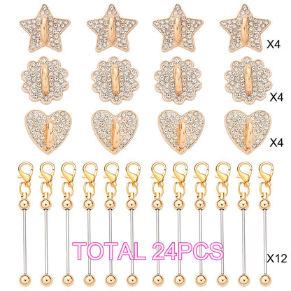 Star Heart Self-Adhesive Keychain Set