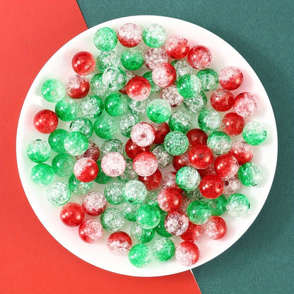 Christmas Cracked Acrylic Beads
